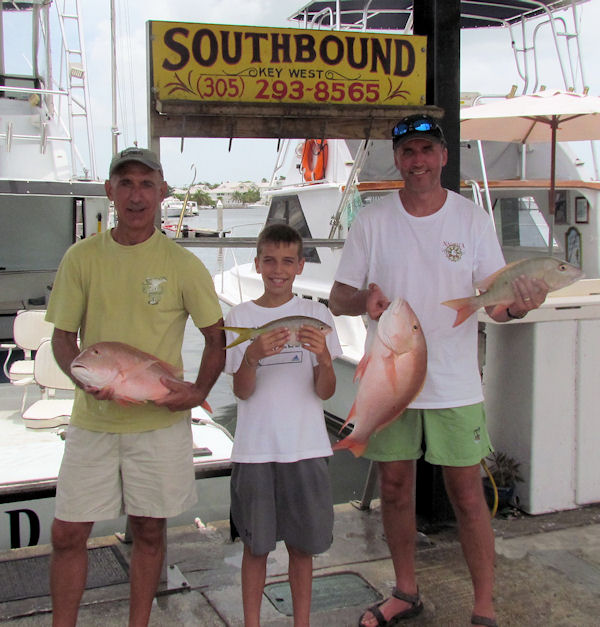 Mutton Snappers caught in Key West fishing on charter boat Southbound from Charter Boat Row, Key West