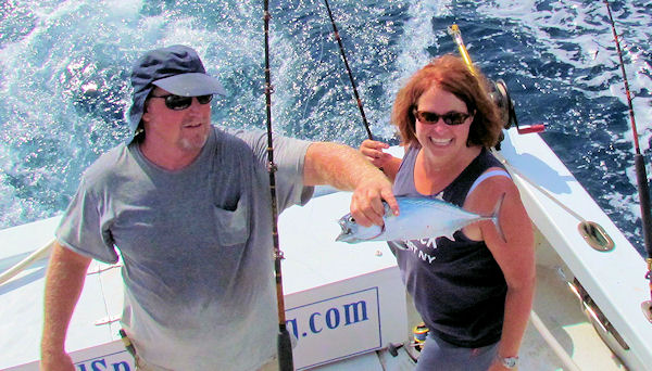 Bonito aught in Key West fishing on charter boat Southbound from Charter Boat Row