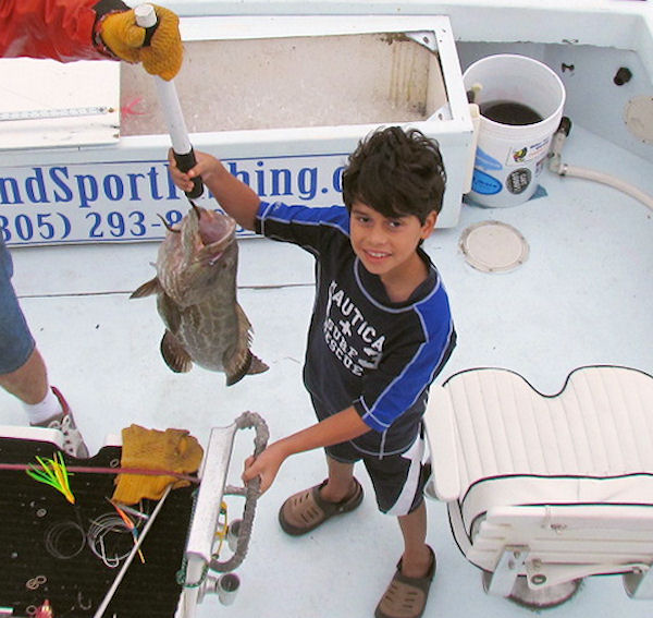 Grouper caught fishing Key West on charter boat Southbound from Charter Boat Row Key West