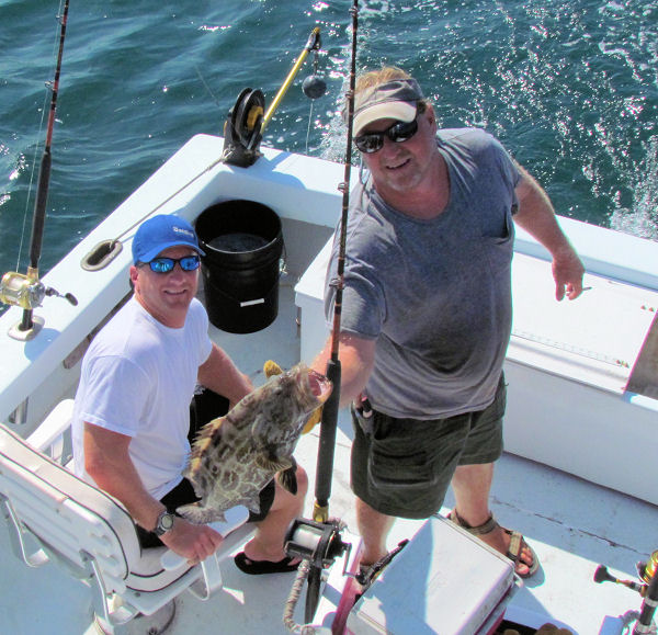 Black grouper caught in Key West fishing on charter boat Soutbhbound from Charter Boat Row Key West
