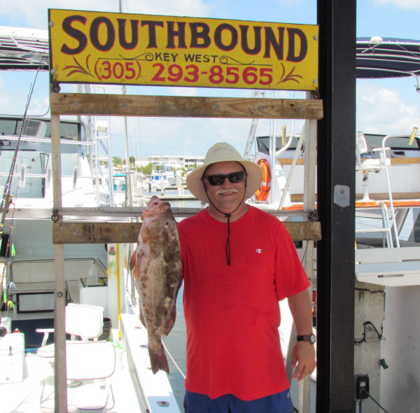 Red grouper caught in Key West fishing on charter boat Soutbhbound from Charter Boat Row Key West