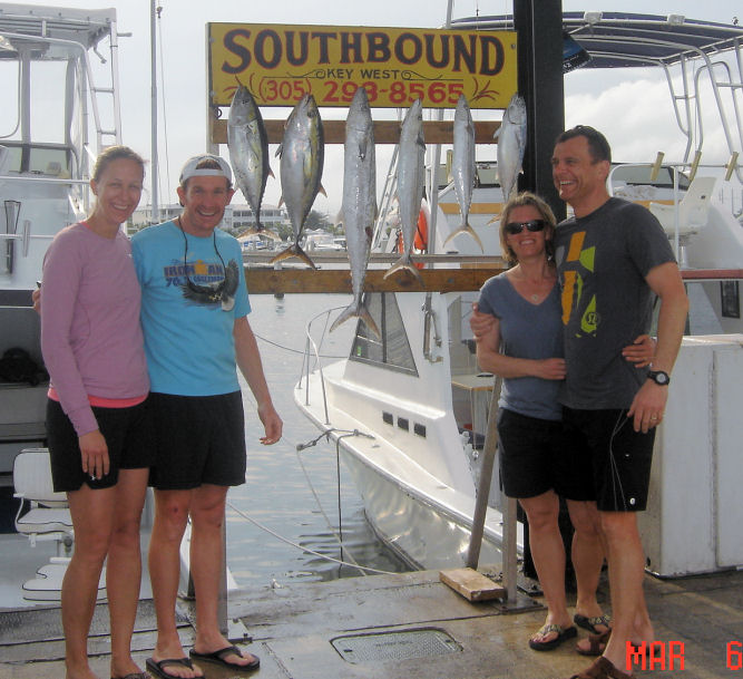 Tuna and bonito caught and released in Key West fishing on Charter Boat Southbound from Charter Boat Row Key West