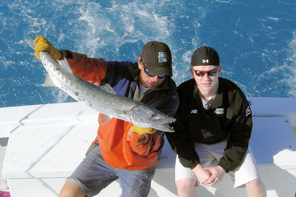 Barracuda caught deep sea fishing on Key West Charter Boat Southbound on Charter Boat Row, Key West