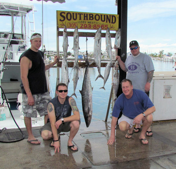 King Mackerel and Bonitos caught fishing in Key West on Charter Boat Southbound from Charter Boat Row Key West