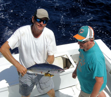 Skip jack tuna caught on Key West deep sea fishing charter boat Southbouhd from Charter Boat Row Key West