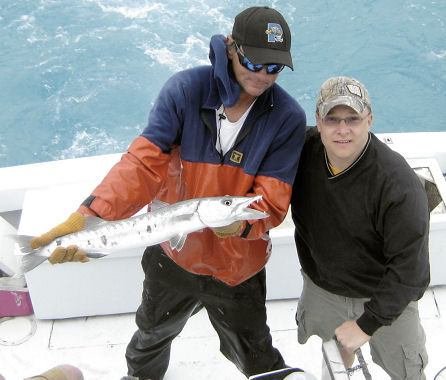 Big Barracuda caught deep sea fishing in Key West, Florida on Charter boat Southbound from Charter Boat Row, Key West