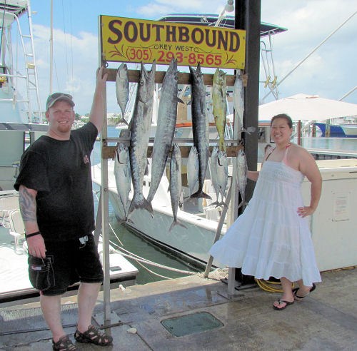 Barracuda, Wahoo, dolphin and bonito caught in Key West fishing on Key West charter boat Southbound from Charter Boat Row