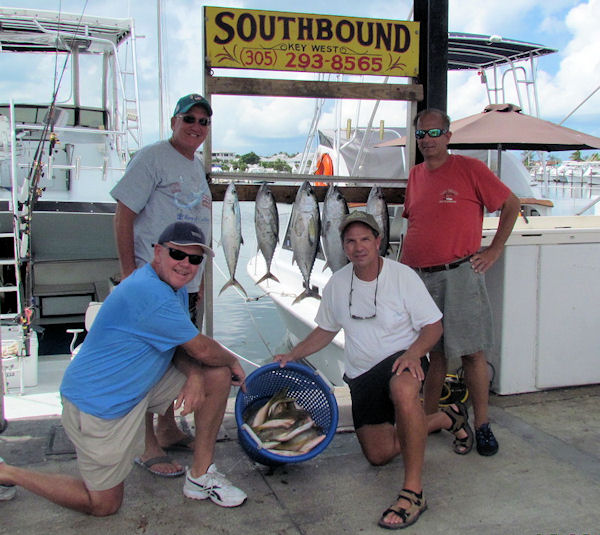Black Fin Tuna and Yellow Tail Snapper caught fishing Key West on charter boat Southbound from Charter Boat Row Key West