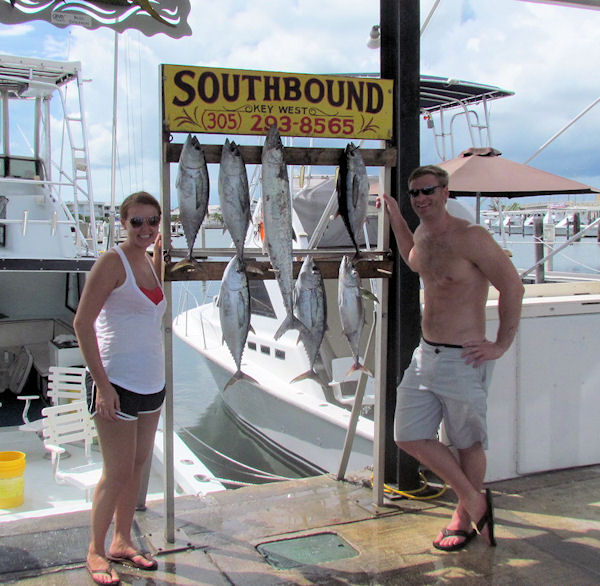 Black Fin Tuna a Kingfish caught fishing Key West on charter boat Southbound from Charter Boat Row Key West