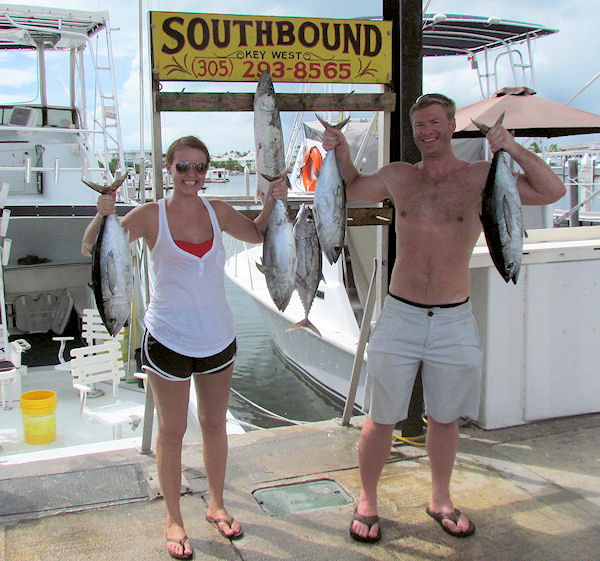 Black Fin Tuna caught fishing Key West on charter boat Southbound from Charter Boat Row Key West