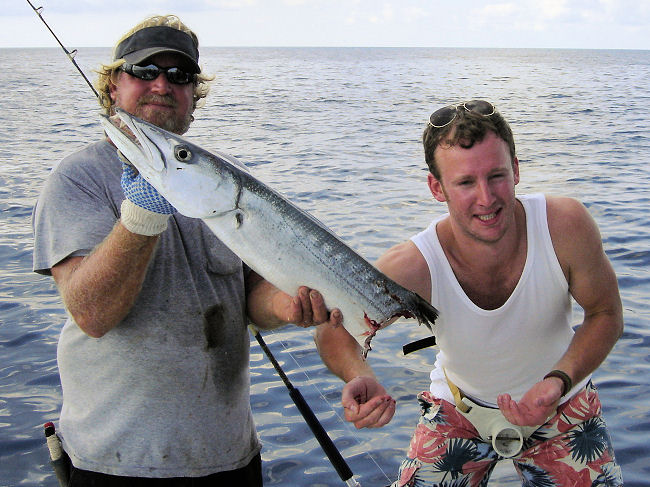 Barracuda bitten in half while fishing on Key West Charter Boat Southbound from Charter Boat Row Key West