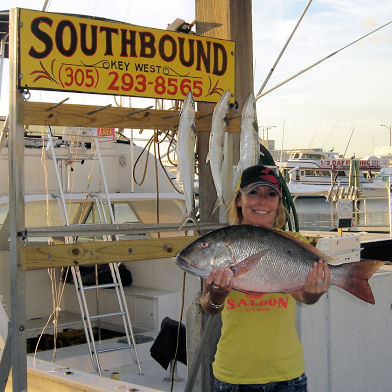 Nice Mutton Snapper caught fishng the reef in Key West, Florida on charter boat Southbound