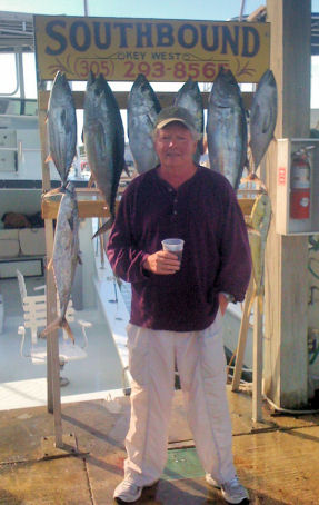 Black Fin Tuna caught fishing Key West on charter boat Southbound