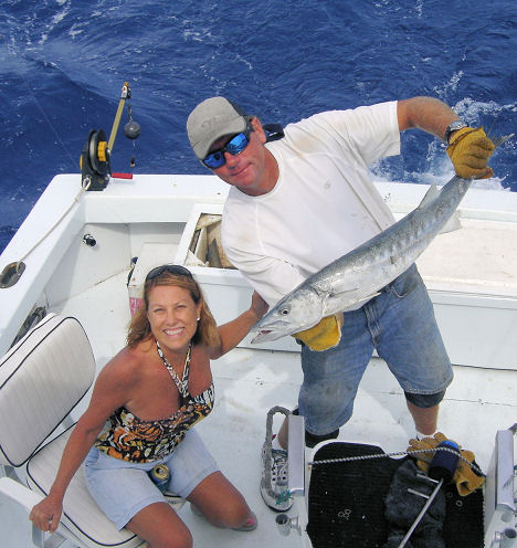 Barracuda caught fishing on Key West fishing boat Southbound from Charter Boat Row in Key West
