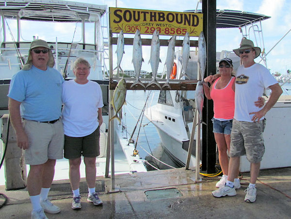 Mackerels and Yellow Tail Snapper caught fishing Key West on charter boat Southbound from Charter Boat Row Key West
