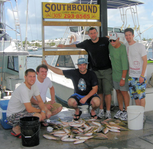 75 Yellow Taill Snapper caught on Key West charter fishing boat Southbound