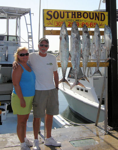 Kingfish  caught deep sea fishing on Key West Charter fishing boat Southbound from Charter Boat Row, Key West