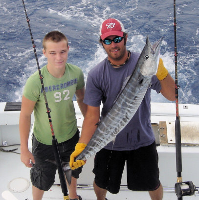  Wahoo caught fishing Key West Florida on charter boat Southbound