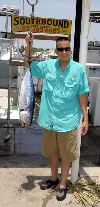 15 lb bonito  caught fishing Key West on Key West charter boat Southbound from Charter Boat Row