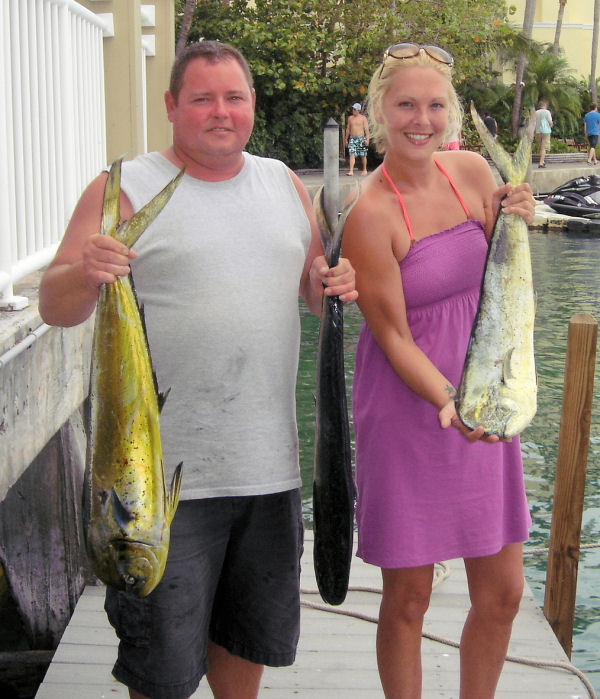 Dolphin caught in Key West fishing on charter boat Soutbhbound from Charter Boat Row Key West