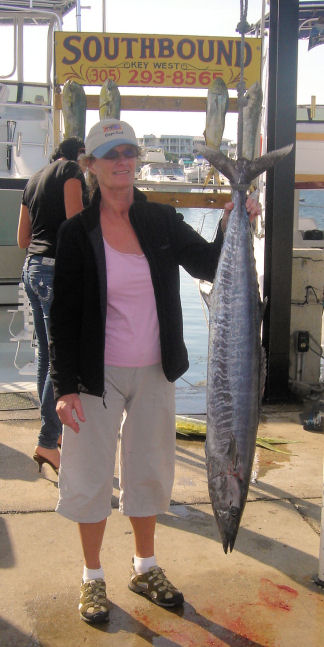 26 lb Wahoo caught in Key West fishing on Key West Charter boat Southbound from Charter Boat Row Key West