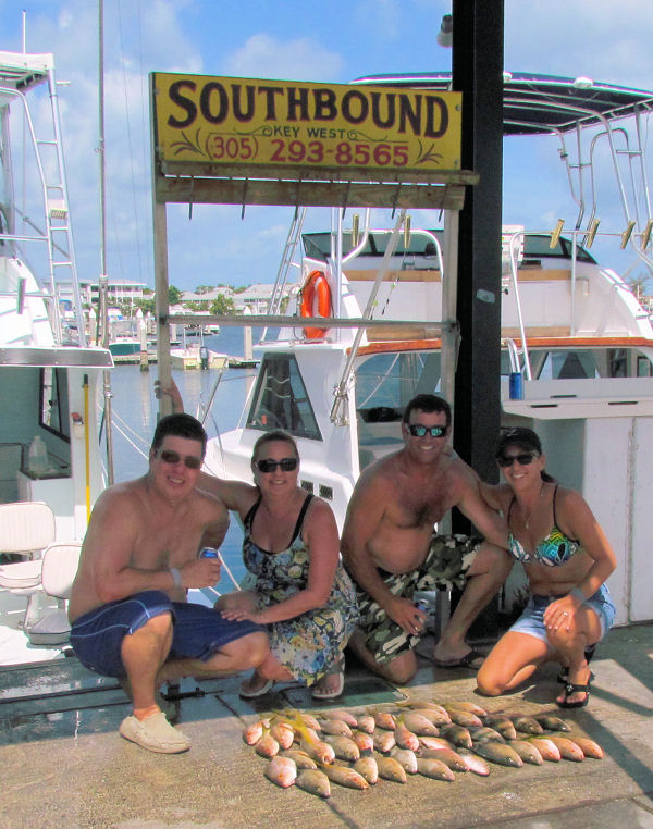 Gray Snappers & Yellow Tail Snapper caught in Key West fishing on Charter Boat Southbound