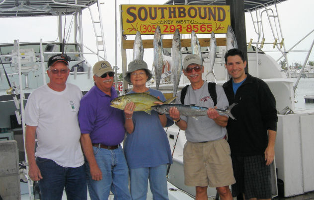 end of a 6 hour deep sea fishing charter in Key West, Florida on Charter boat Southbound from Charter Boat Row, Key West
