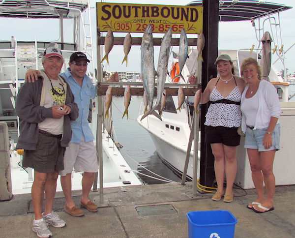 Kingfish and yellow tail snapper  caught fishing Key West on charter boat Southbound from Charter Boat Row Key West
