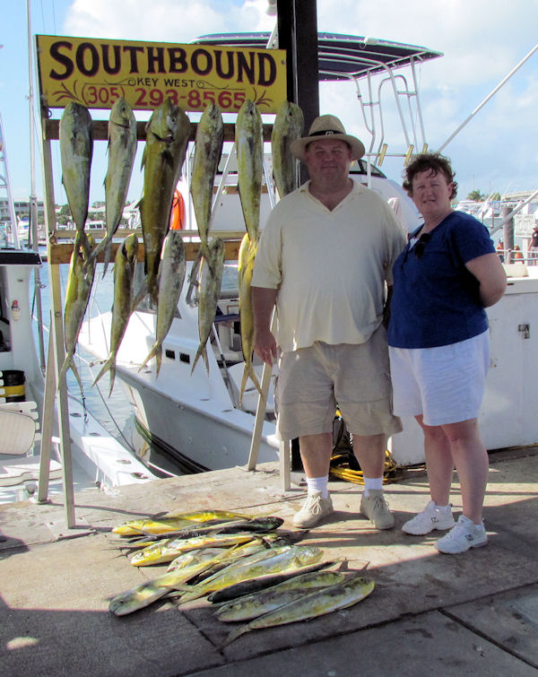 Dorado or Mahi caught fishing in Key West on Charter Boat Southbound from Charter Boat Row Key West