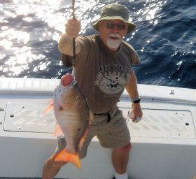 Mutton Snapper caugh fishing Key West Florida on charter boat Southbound
