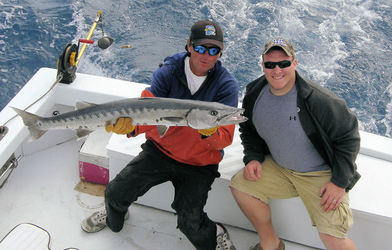 Big Barracuda caught deep sea fishing on Key West charter boat Southbound from Charter Boat Row