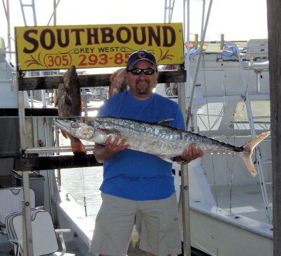 Kingfish caugth on charter boat Southbound while fishing in Key West, Florida