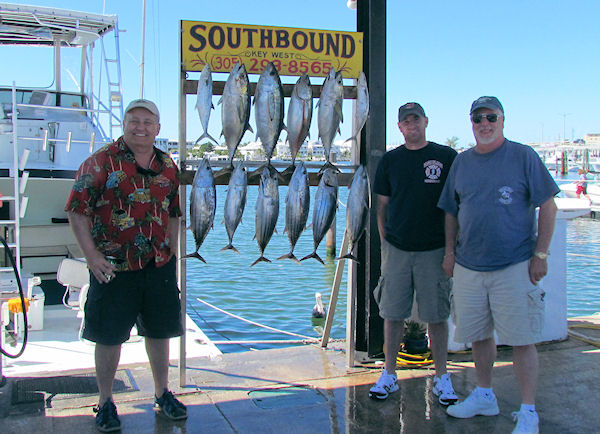 Black Fin and Skip Jack Tuna caught in Key West fisihing on charter boat Southbound from Charter Boat Row, Key West Florida