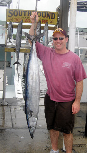 30 lb. Wahoo caught fishing in Key West Florida on charter boat Southbound