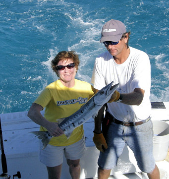 Barracuda caught fishing aboard charter boat Southbound in Key West, Florida