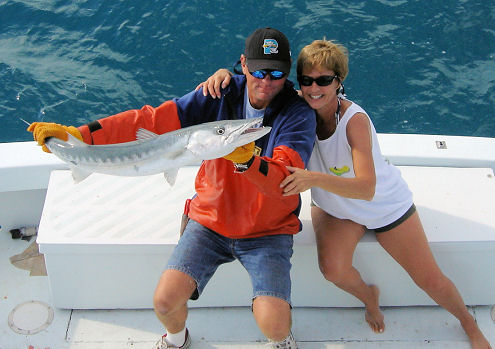 Barracuda Caught Fishing Key West on Key West fishing charter boat Southbound from Charter Boat Row