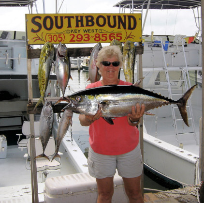 Black Fin Tuna caught fishing in Key West, florida on charter boat Southbound