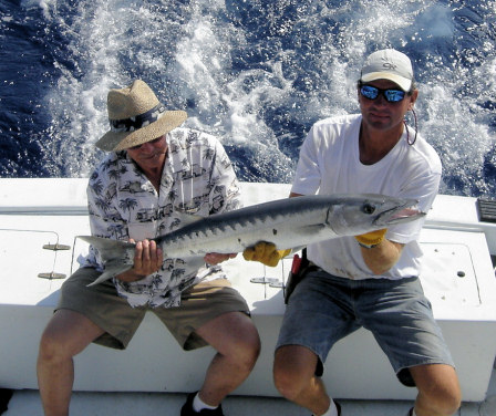 Barracuda caugh fishing Key West Florida on charter boat Southbound
