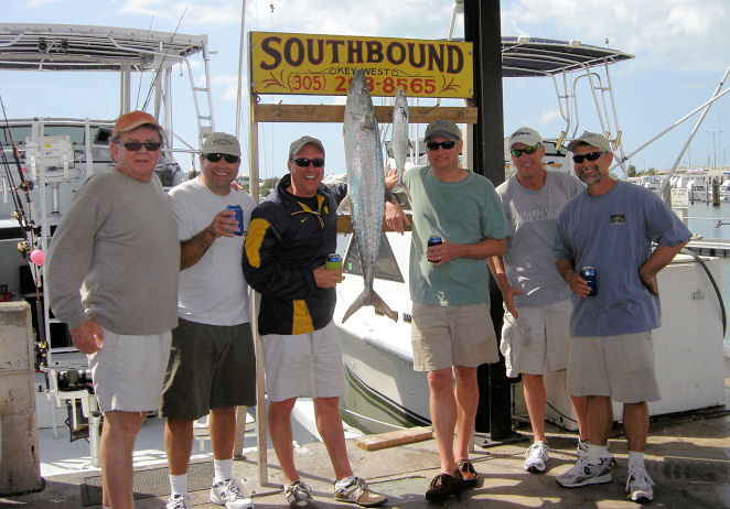 Big Kingfish caught and released in Key West fishing on Charter Boat Southbound from Charter Boat Row Key West