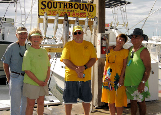Mackerels and a King fish caught on charter boat Southbound fishing in Key West
