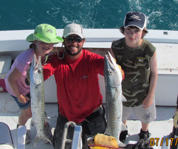 Barracudas caught in Key West fisihing on charter boat Southbound from Charter Boat Row, Key West Florida