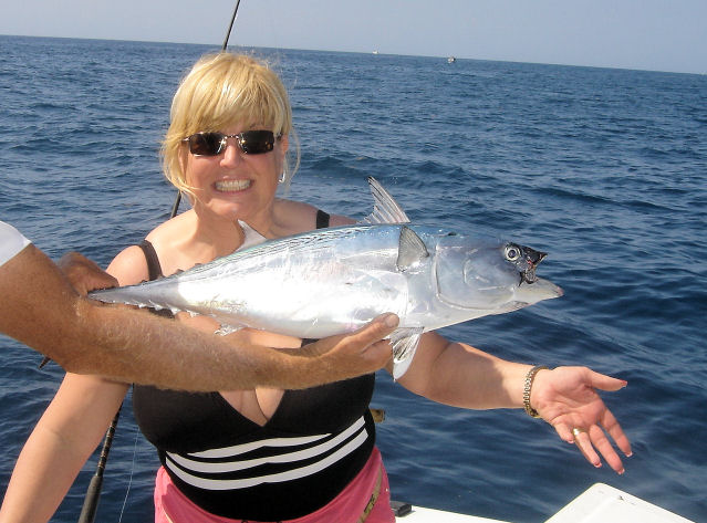 Bonito caught in Key West fisihing on charter boat Southbound from Charter Boat Row, Key West