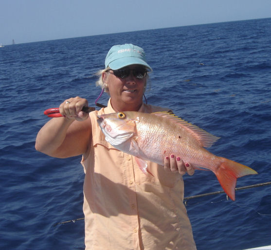 Mutton Snapper caught in Key West fisihing on charter boat Southbound from Charter Boat Row, Key West