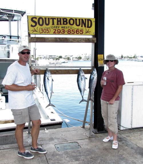  bonitos caught in Key West fishing on charter boat Southbound from Charter Boat Row, Key Wes