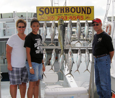 Fishcaught fishing aboard charter boat Southbound in Key West, Florida