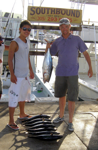 Bonitos caught fishing on Charter Boat Southbound  in Key West Florida