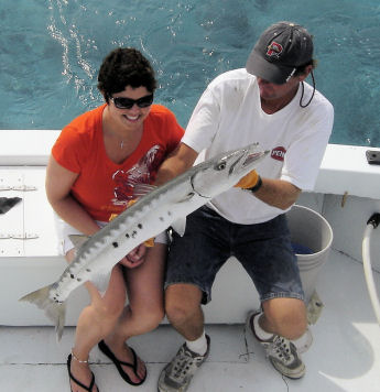Big Barracuda caught fishing Key West ers on the Southbound