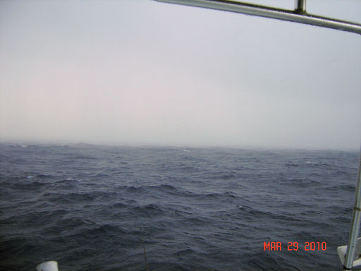 Heavy Rain viewed from Key West deep sea fishing boat Southbound