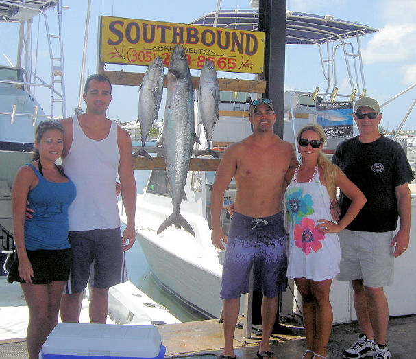 Bonitos and Kingfish caught in Key West fishing on Key West Charter Fishing boat Southbound from Charter Boat Row, Key West
