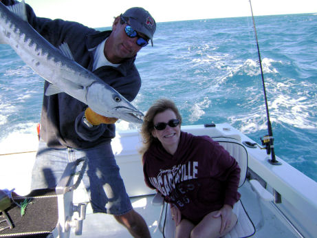 Big Barracuda caught fishing in Key West on Charter Boat Southhbound